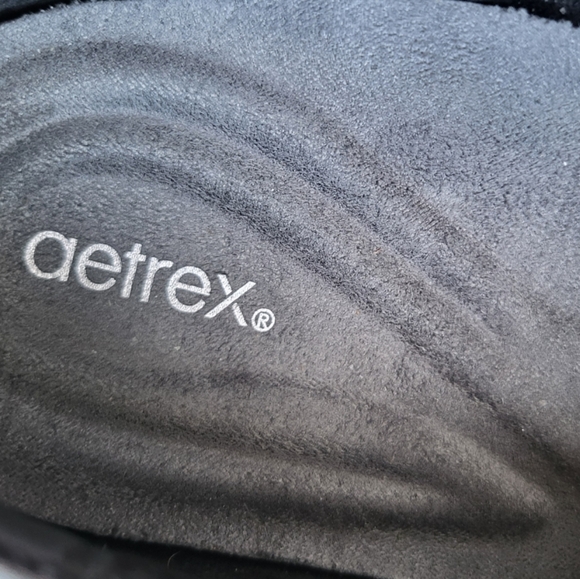 38 Aetrex Karina Monk Strap Slip On Loafer Dress Walk Jog Shoe Black Women 7.5 8 - Picture 8 of 12